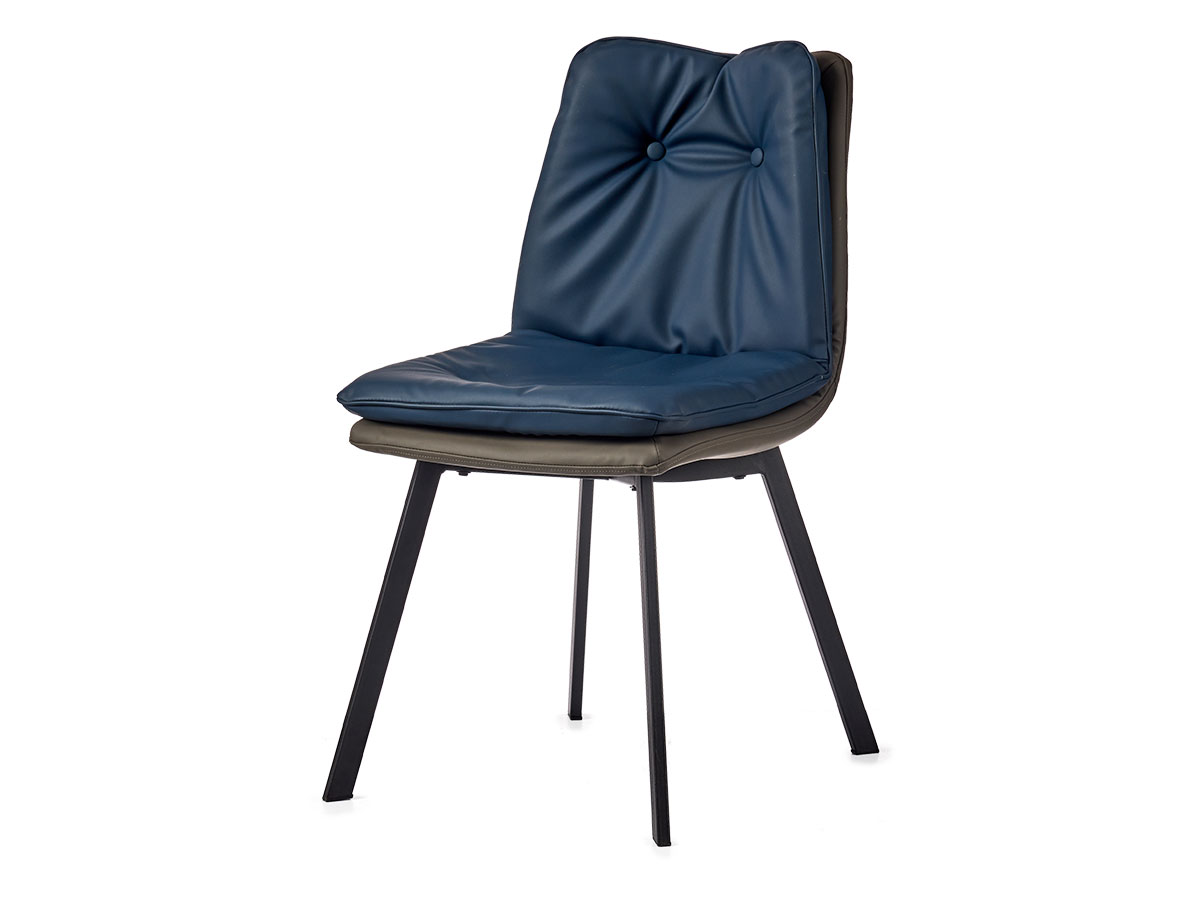 Sillon azul respaldo con botones borde gris - Imagen 2
