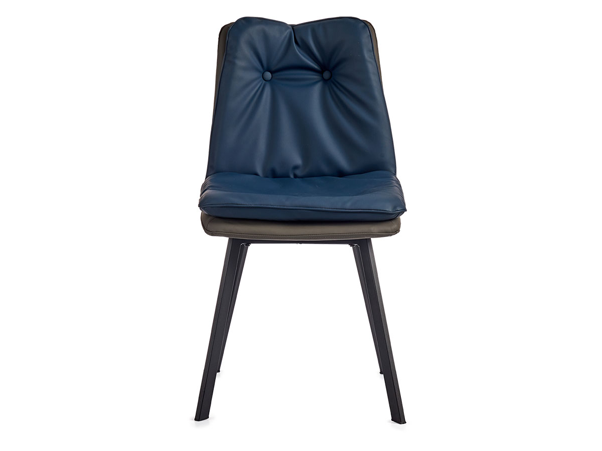 Sillon azul respaldo con botones borde gris - Imagen 3