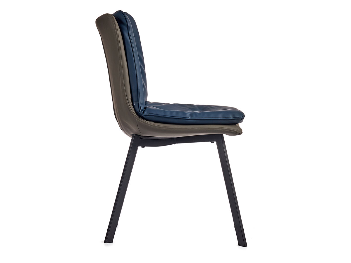 Sillon azul respaldo con botones borde gris - Imagen 4