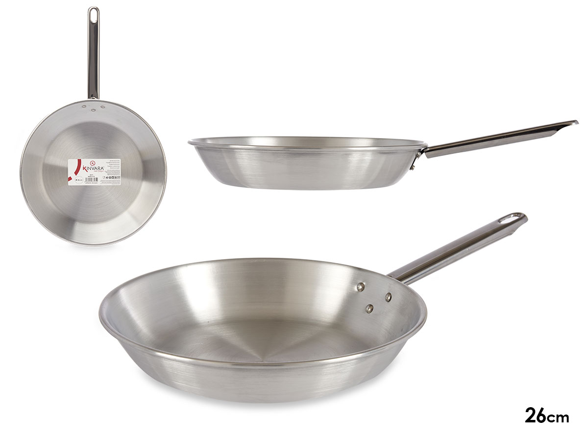 Sarten aluminio con mango 26cm