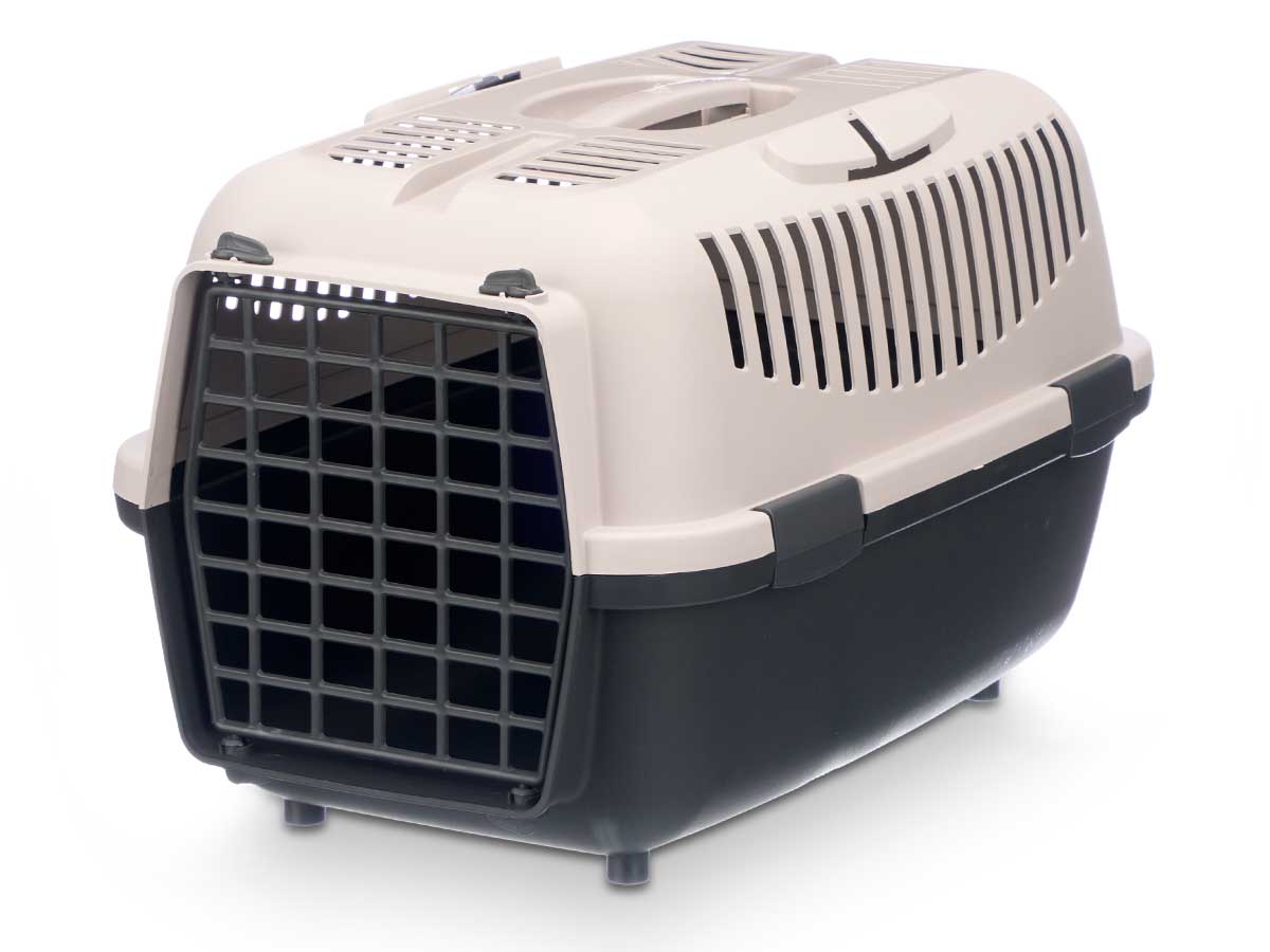 Transportin plastico 8kg antracita - Imagen 2