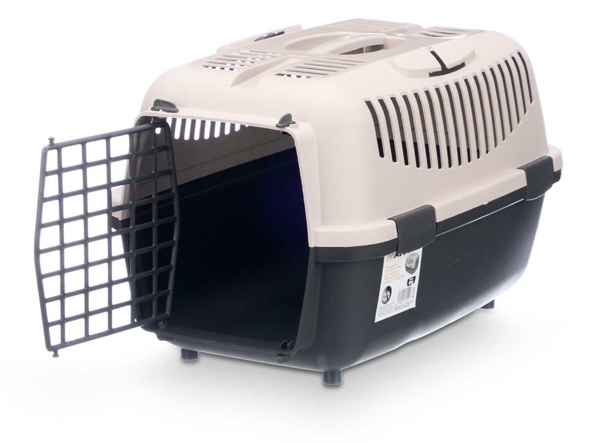 Transportin plastico 8kg antracita - Imagen 3