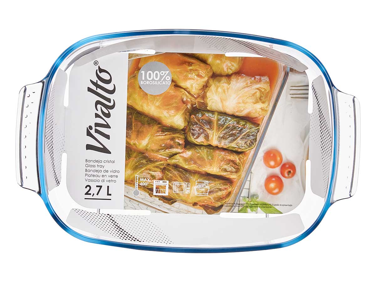 Bandeja borosilicato rectangular asas 2700ml - Imagen 3