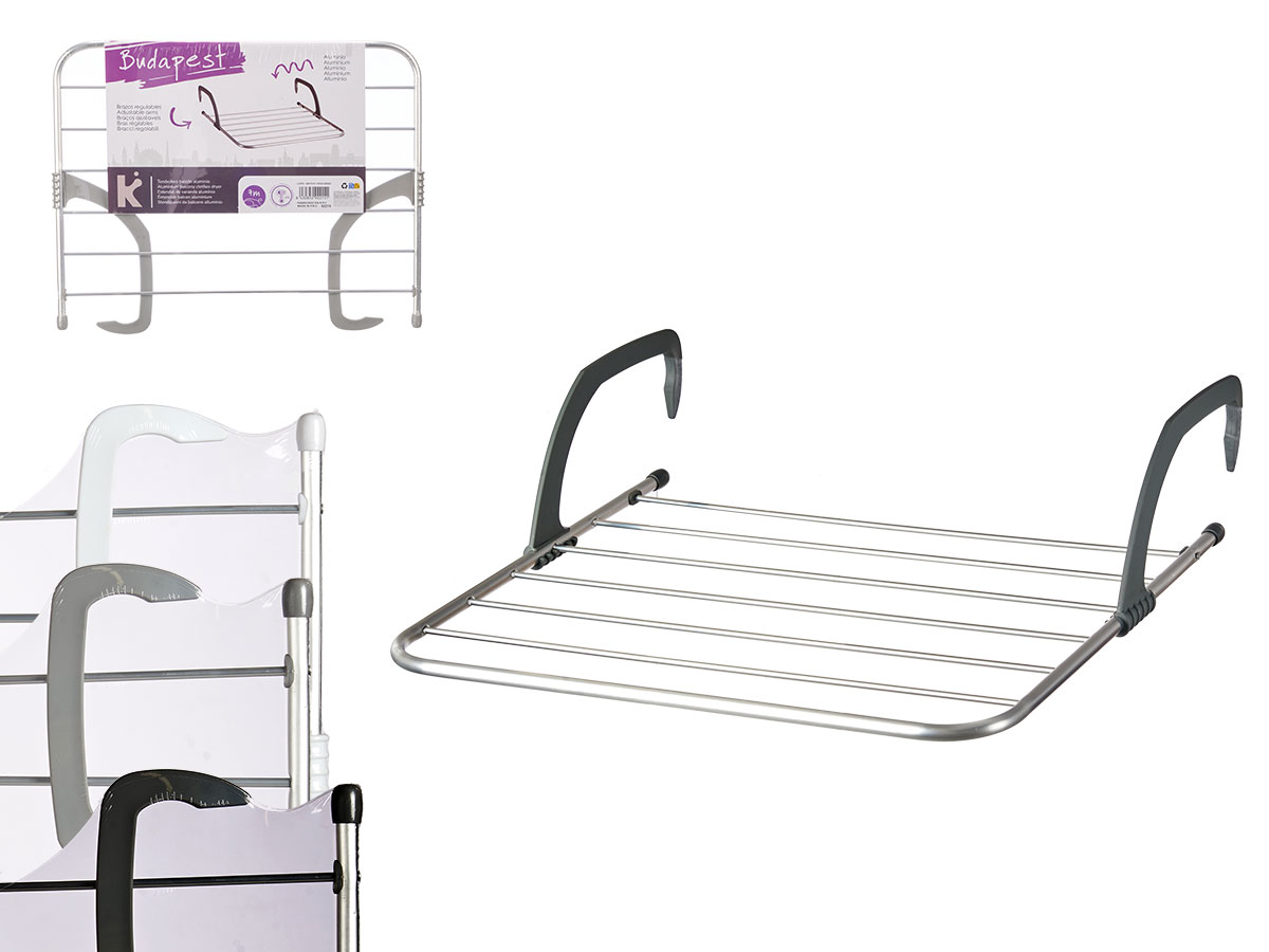 Tendedero aluminio 7m mango plast surt 3 col