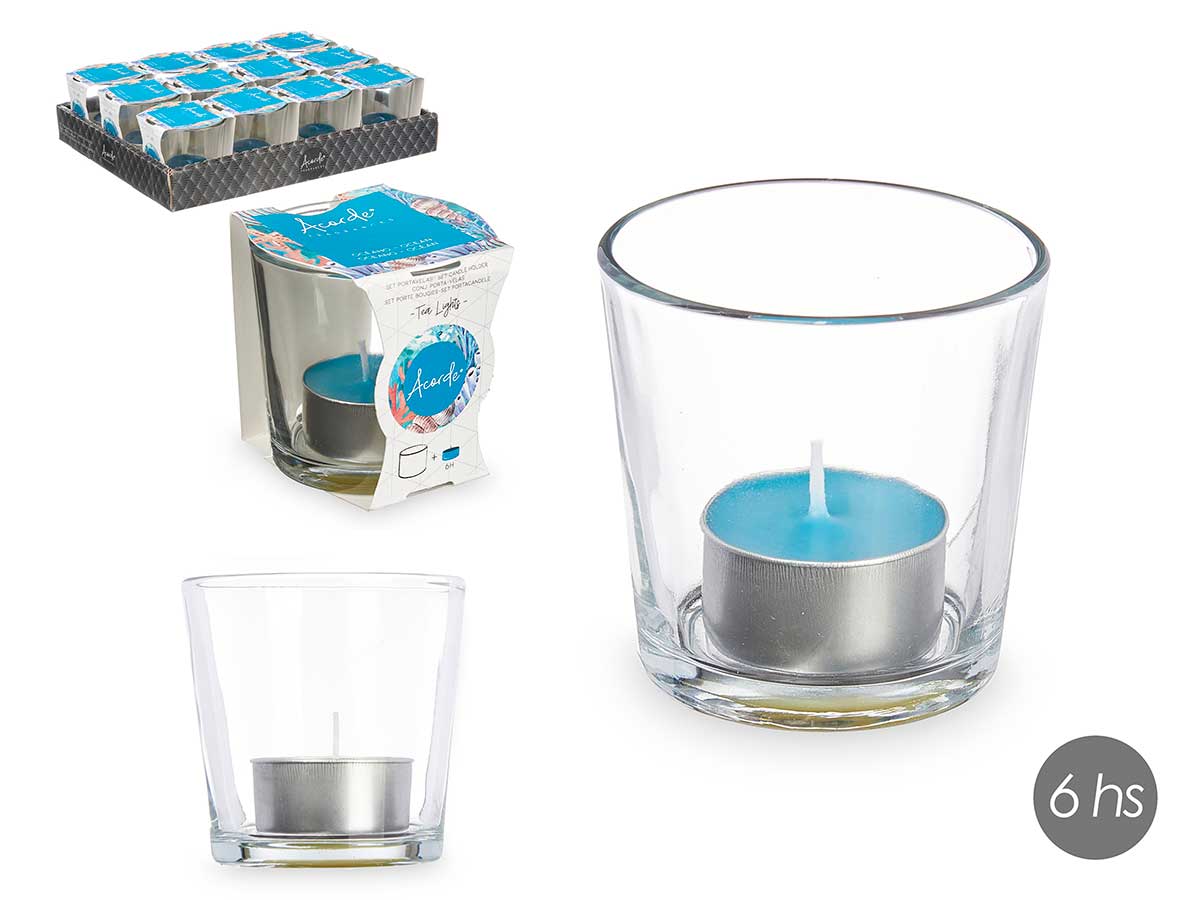 Portavela tealight oceano 6 horas