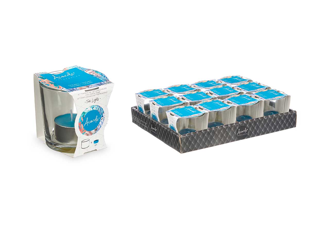 Portavela tealight oceano 6 horas - Imagen 3