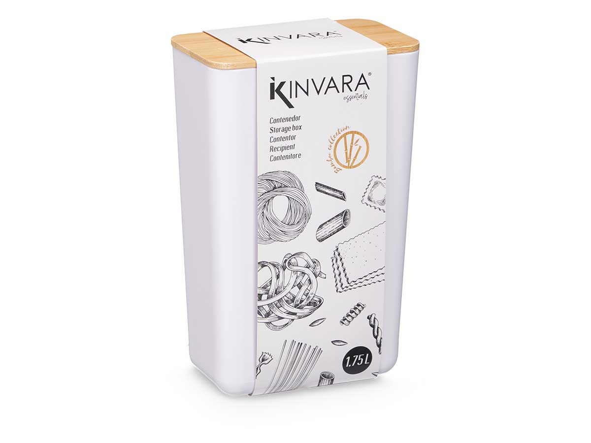 Tarro rectangular alto blanco 1,75l - Imagen 3