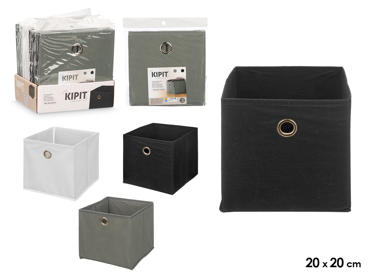 Caja plegable organizadora 20x20x20cm surt 3 neutr