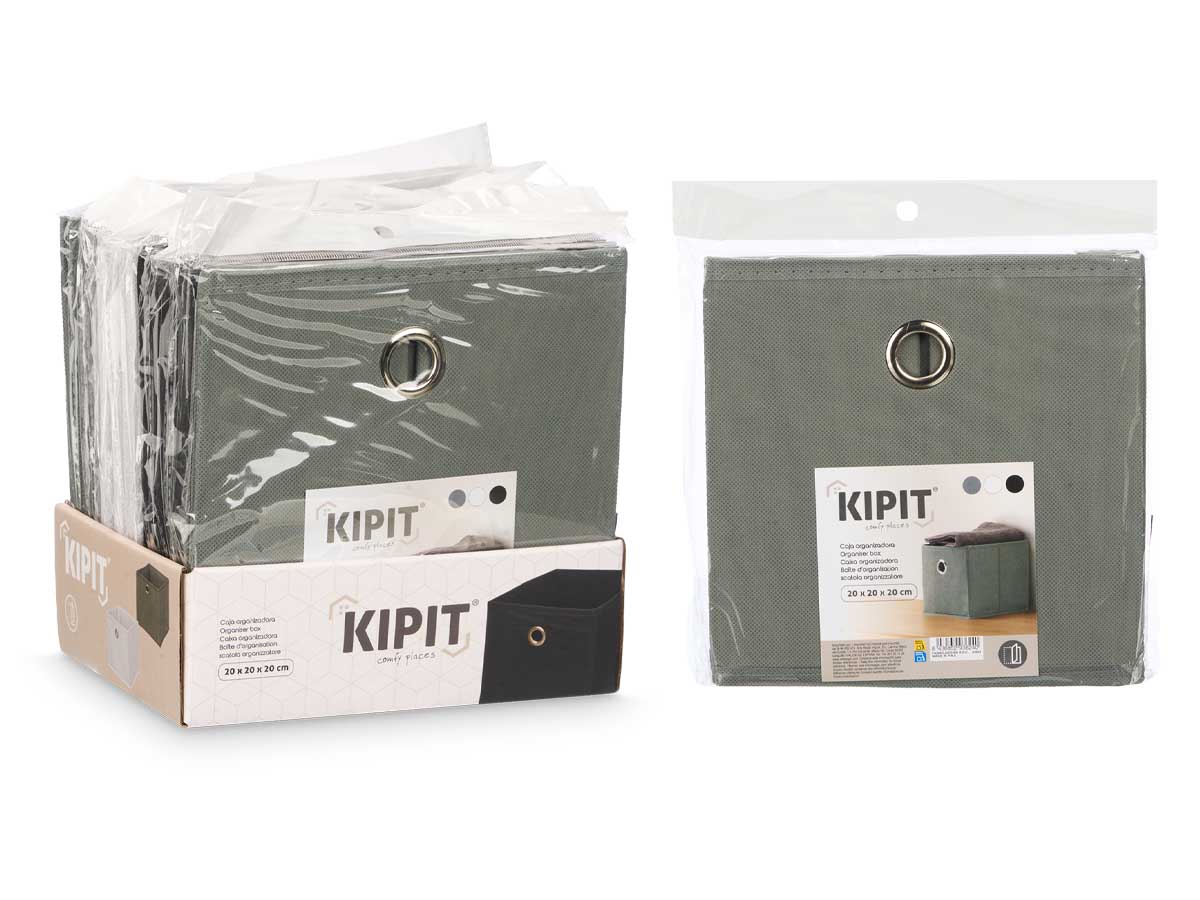 Caja plegable organizadora 20x20x20cm surt 3 neutr - Imagen 3