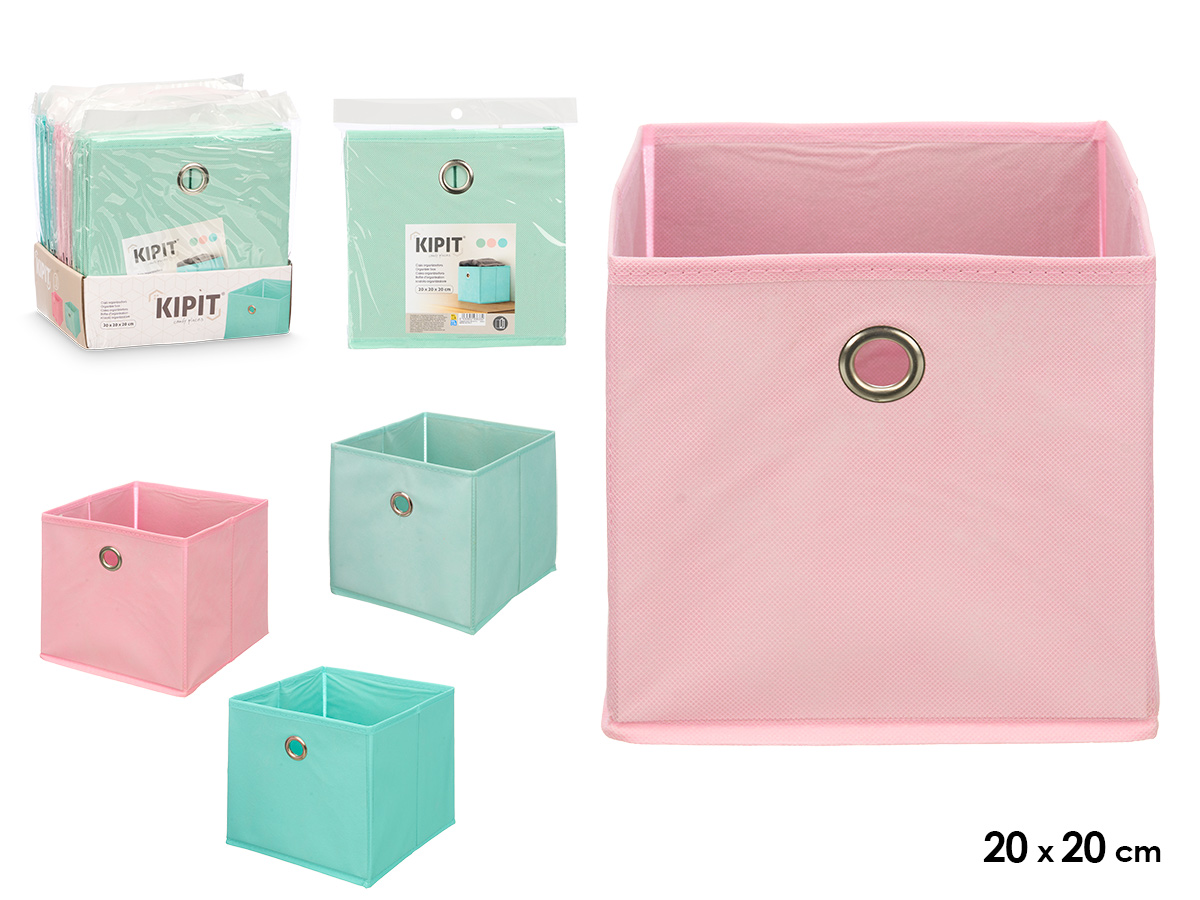 Caja plegable organizadora 20x20x20cm surt 3 vivo