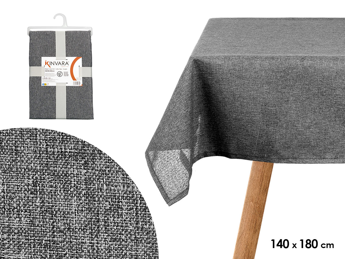 Mantel poliester 140x180cm gris oscuro