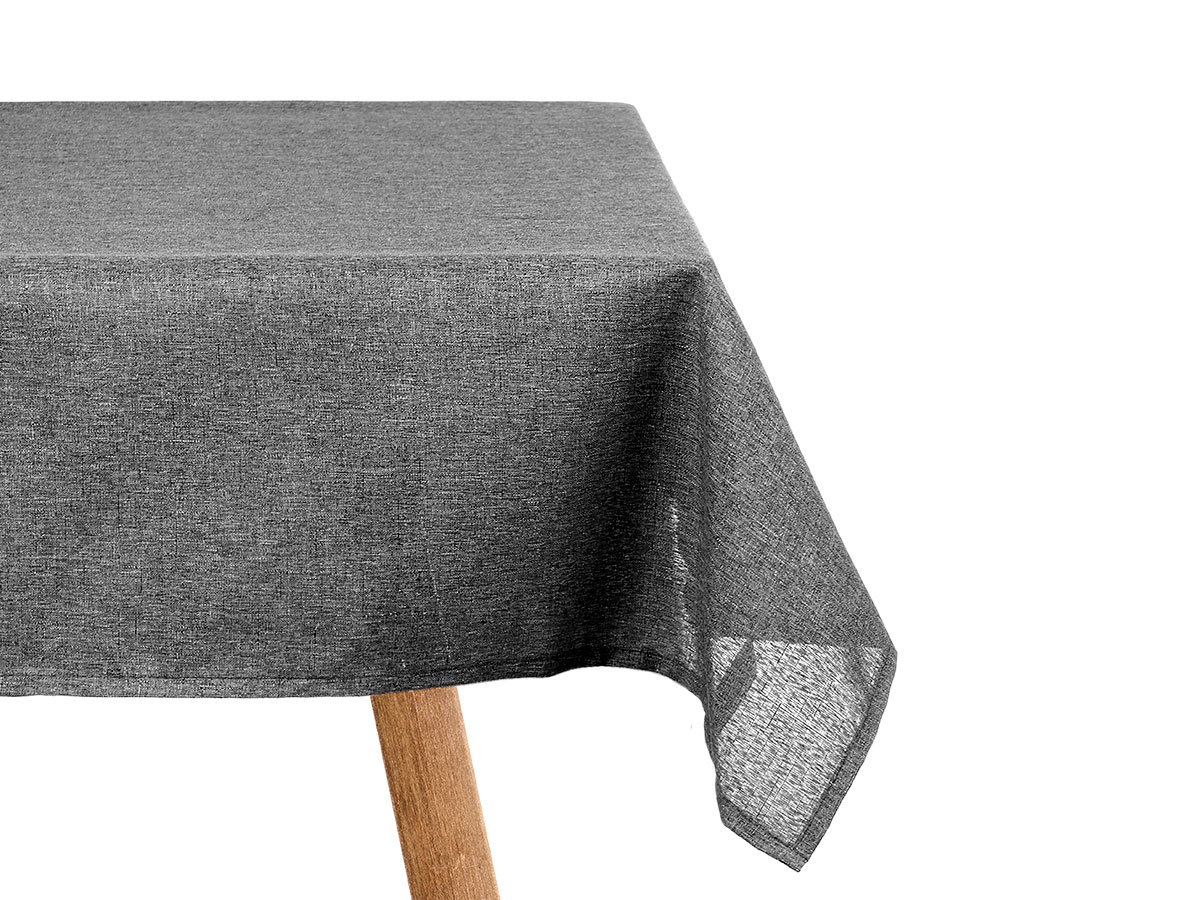 Mantel poliester 140x180cm gris oscuro - Imagen 2
