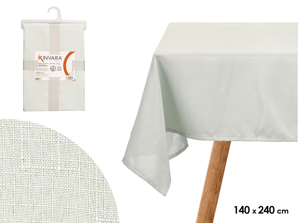 Mantel poliester 140x240cm verde palo