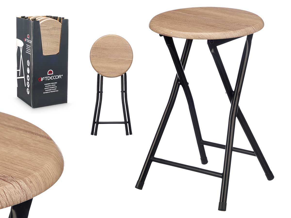 Taburete madera plegable