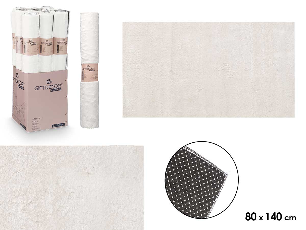 Alfombra soft crema 80x140cm