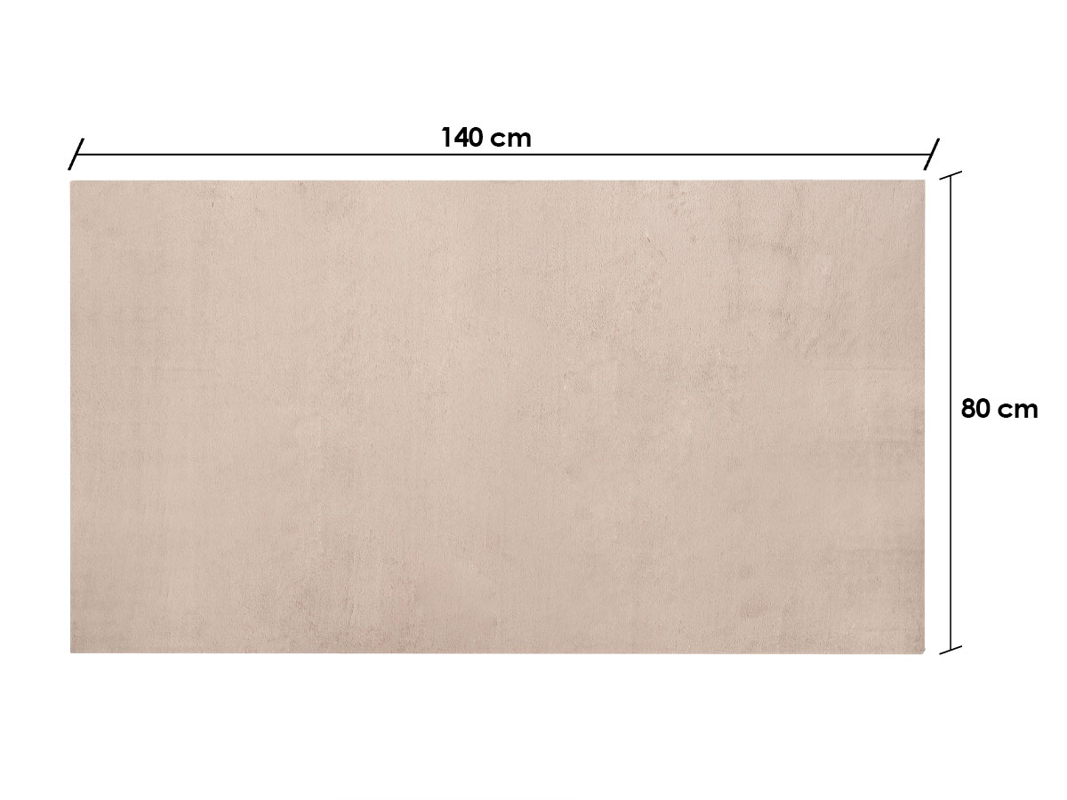 Alfombra soft beige oscuro 80x140cm - Imagen 2