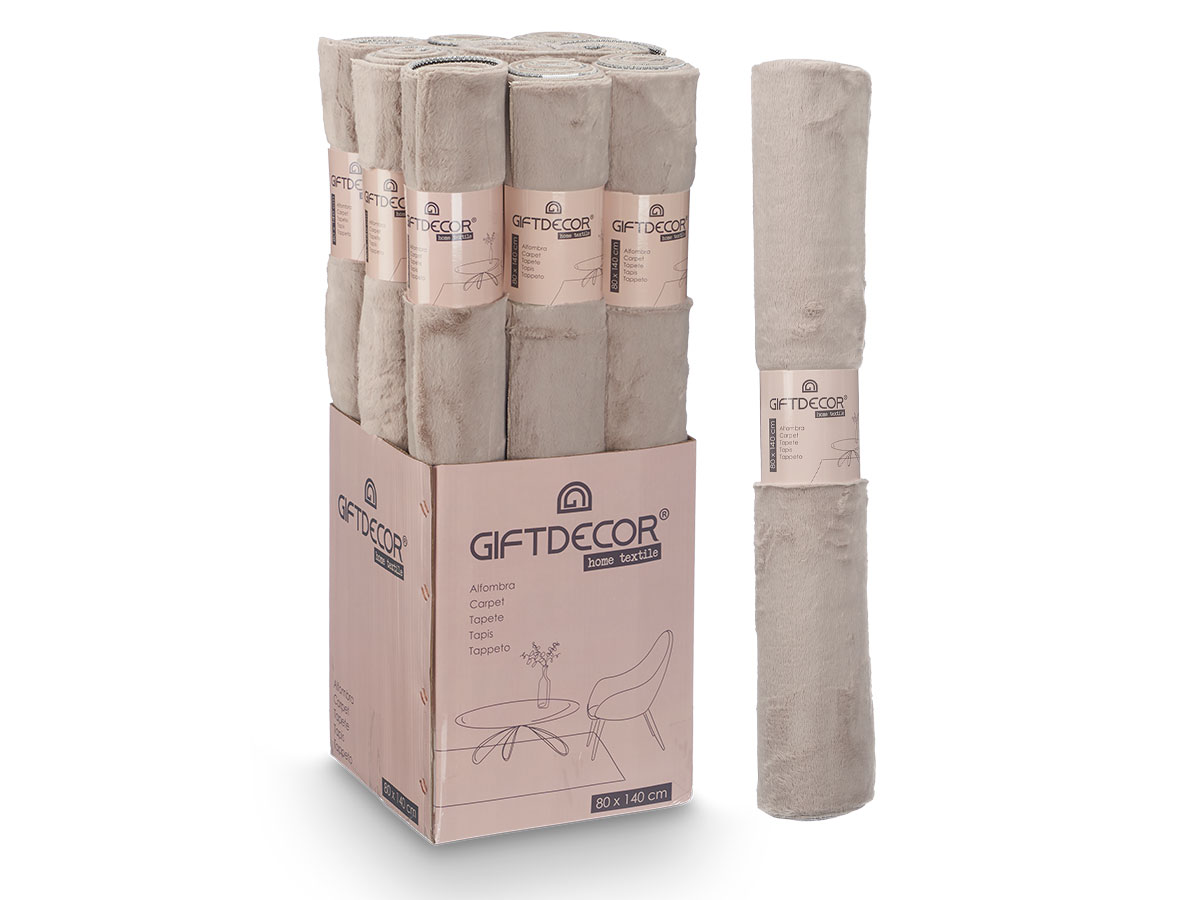 Alfombra soft beige oscuro 80x140cm - Imagen 3