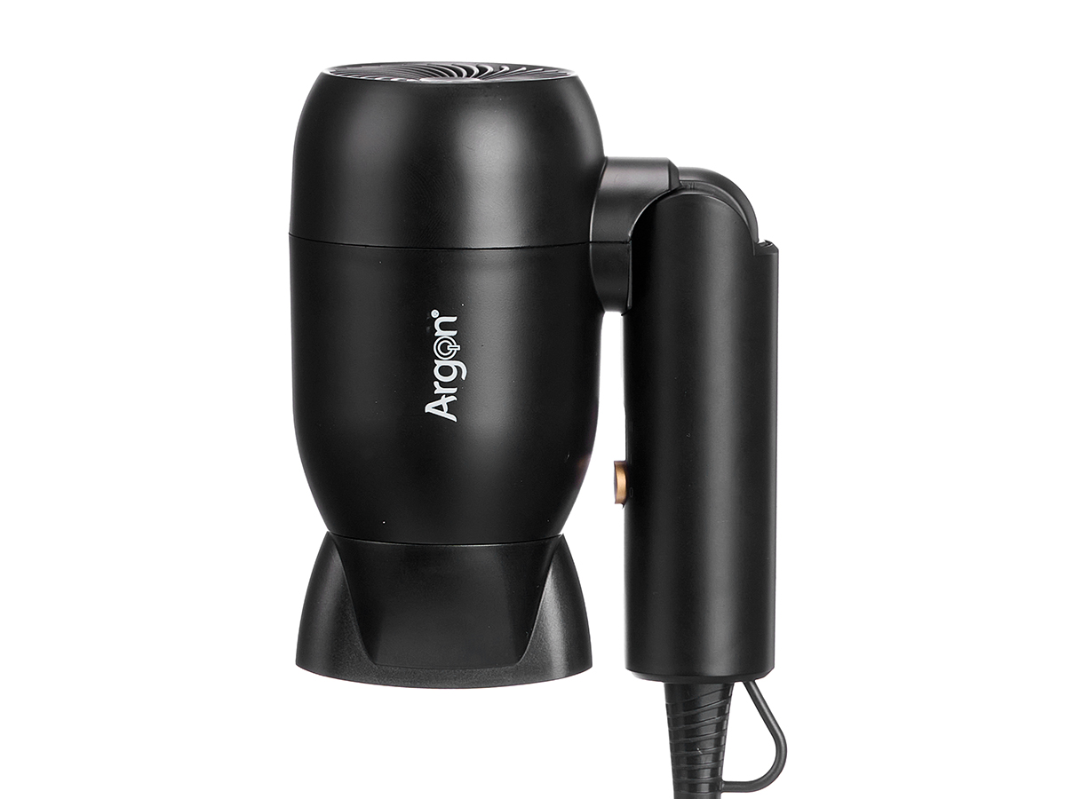 Secador pelo negro dorado mate plegable 1500w - Imagen 4