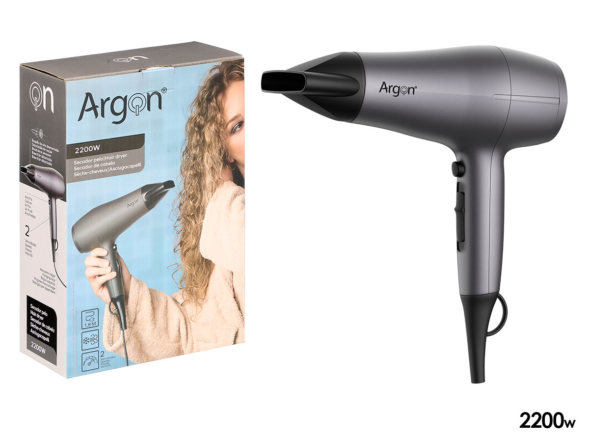 Secador pelo antracita negro mate 2200w