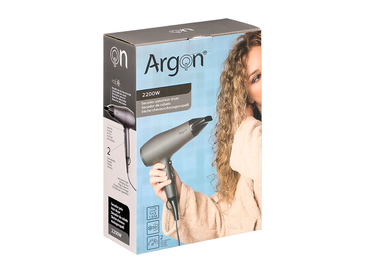 Secador pelo antracita negro mate 2200w - Imagen 3