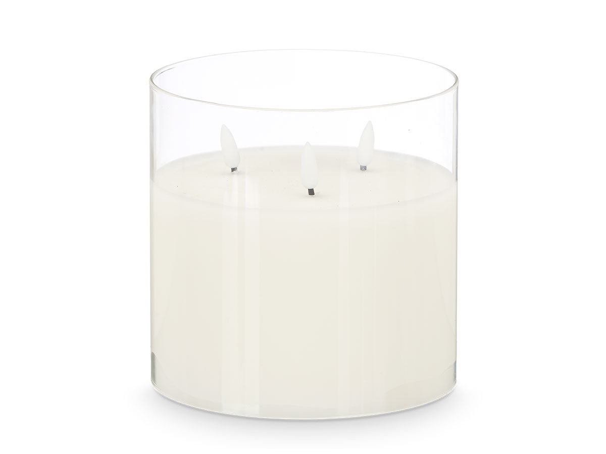 Vela led 3 luces vaso cristal - Imagen 2