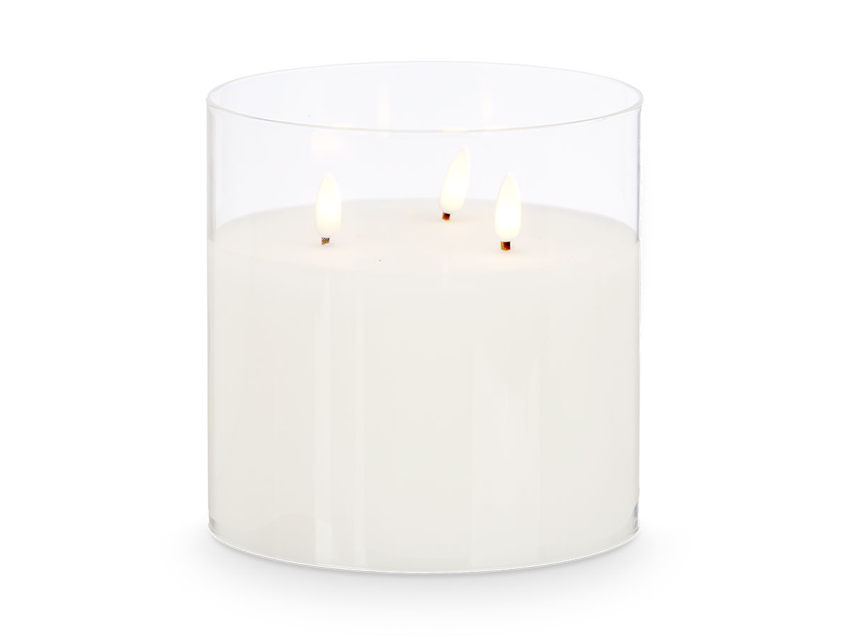 Vela led 3 luces vaso cristal - Imagen 4