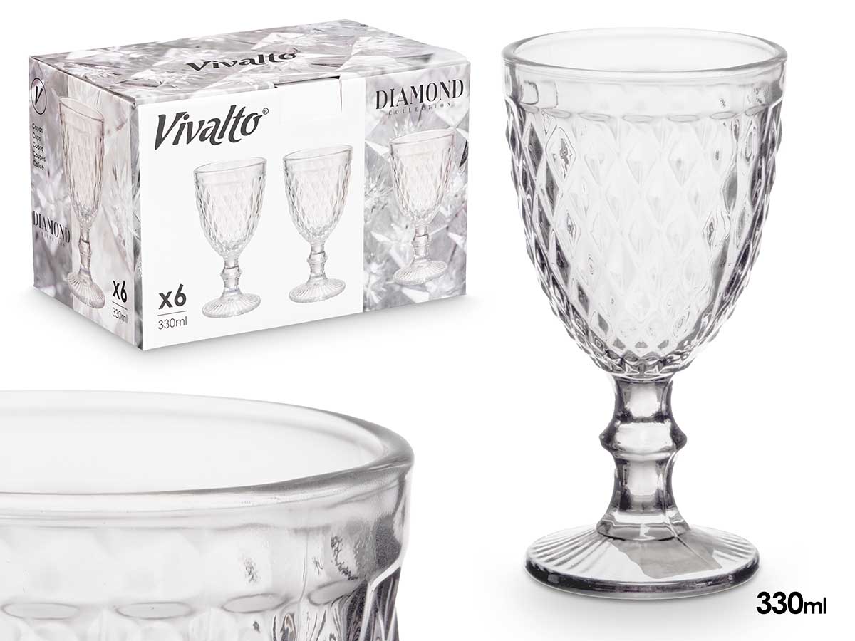 Copa diamante transparente 330ml