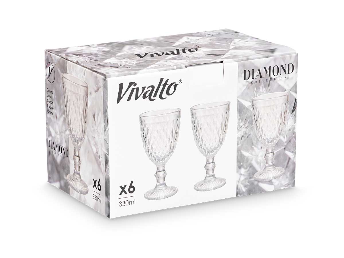 Copa diamante transparente 330ml - Imagen 3