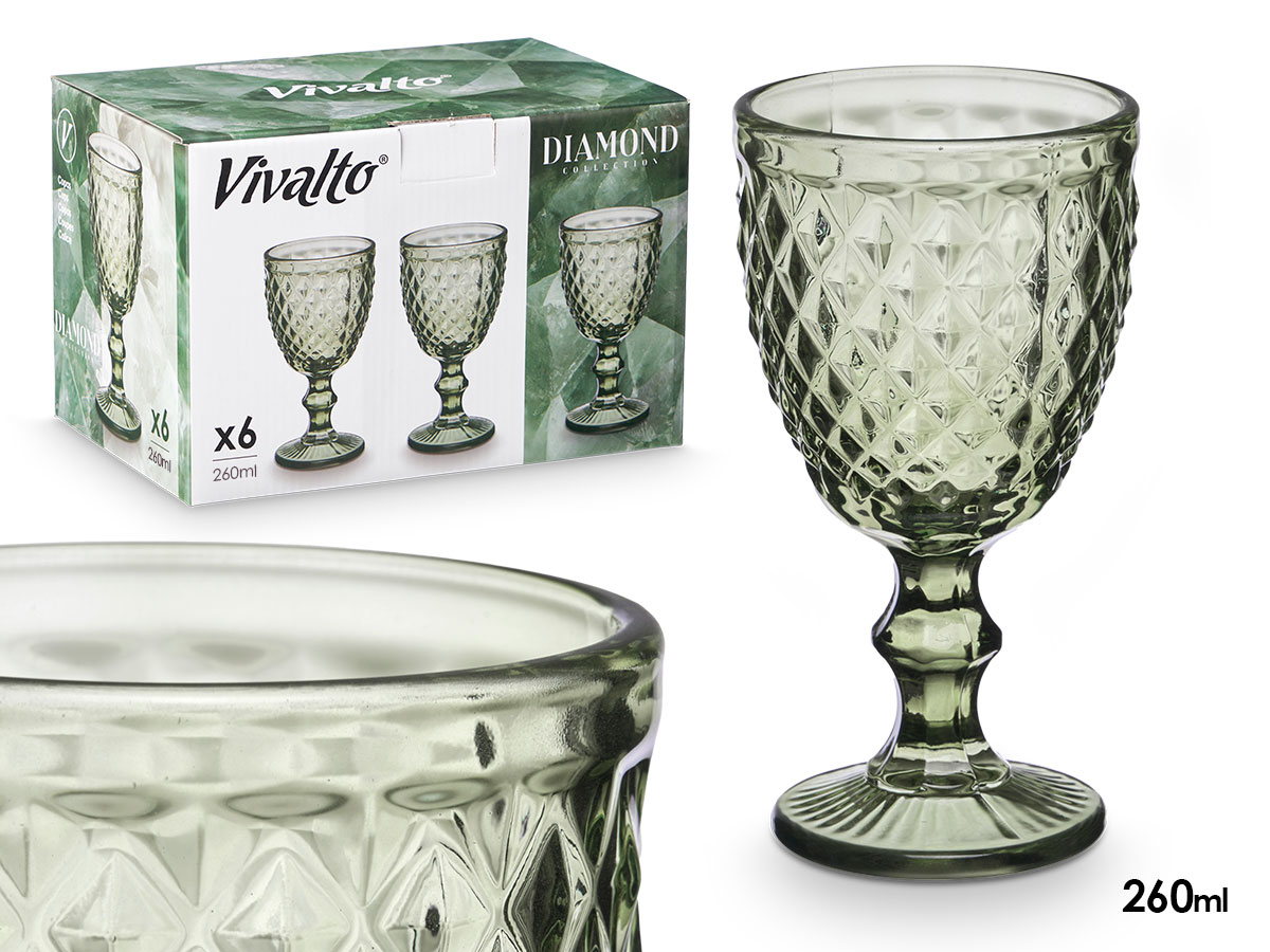 Copa diamante verde 260ml