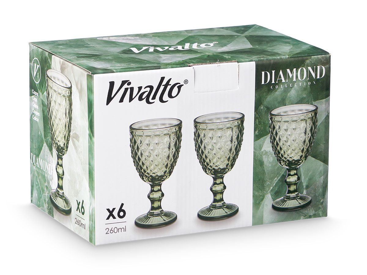 Copa diamante verde 260ml - Imagen 2