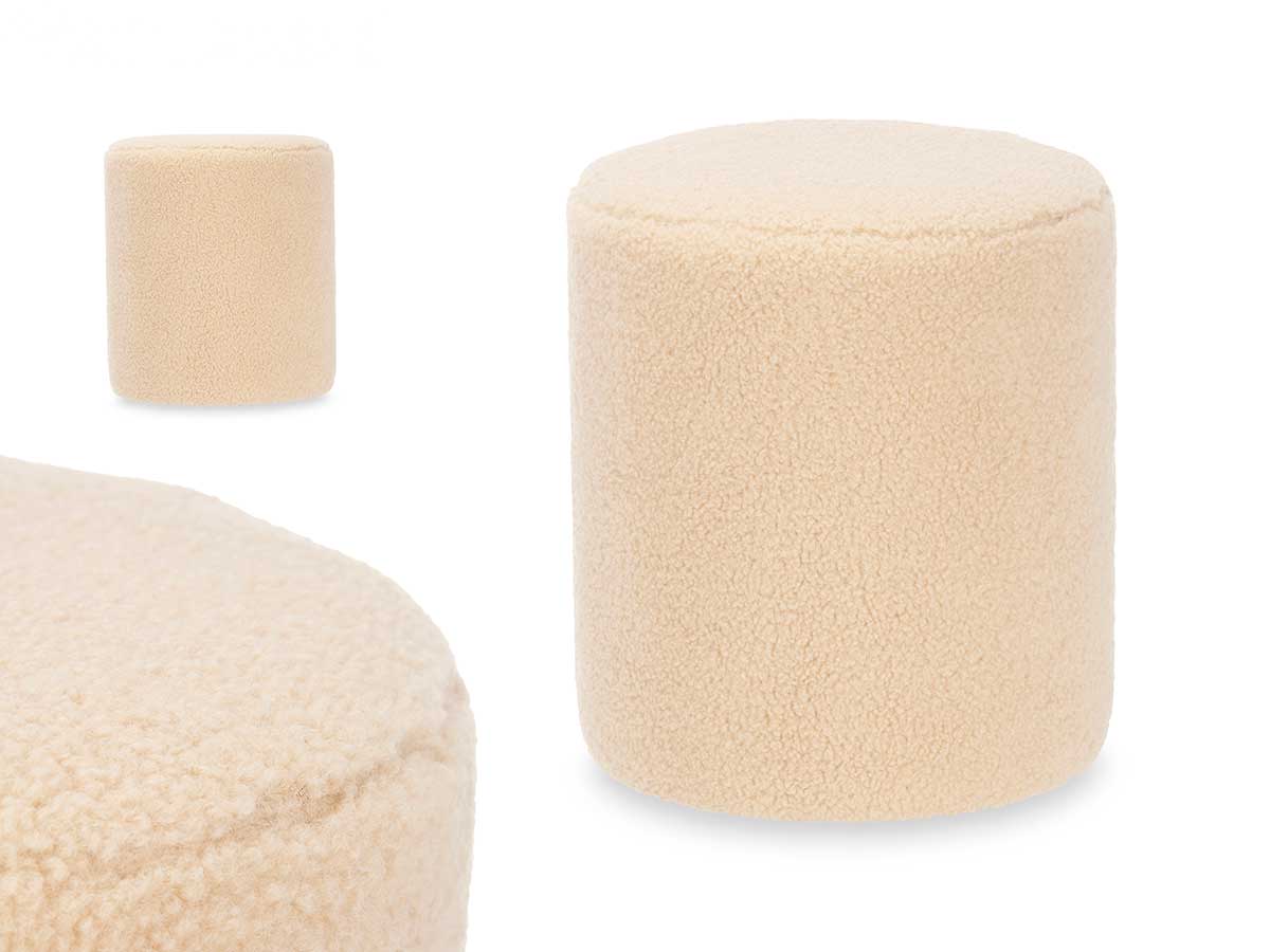 Puff borreguito peq beige