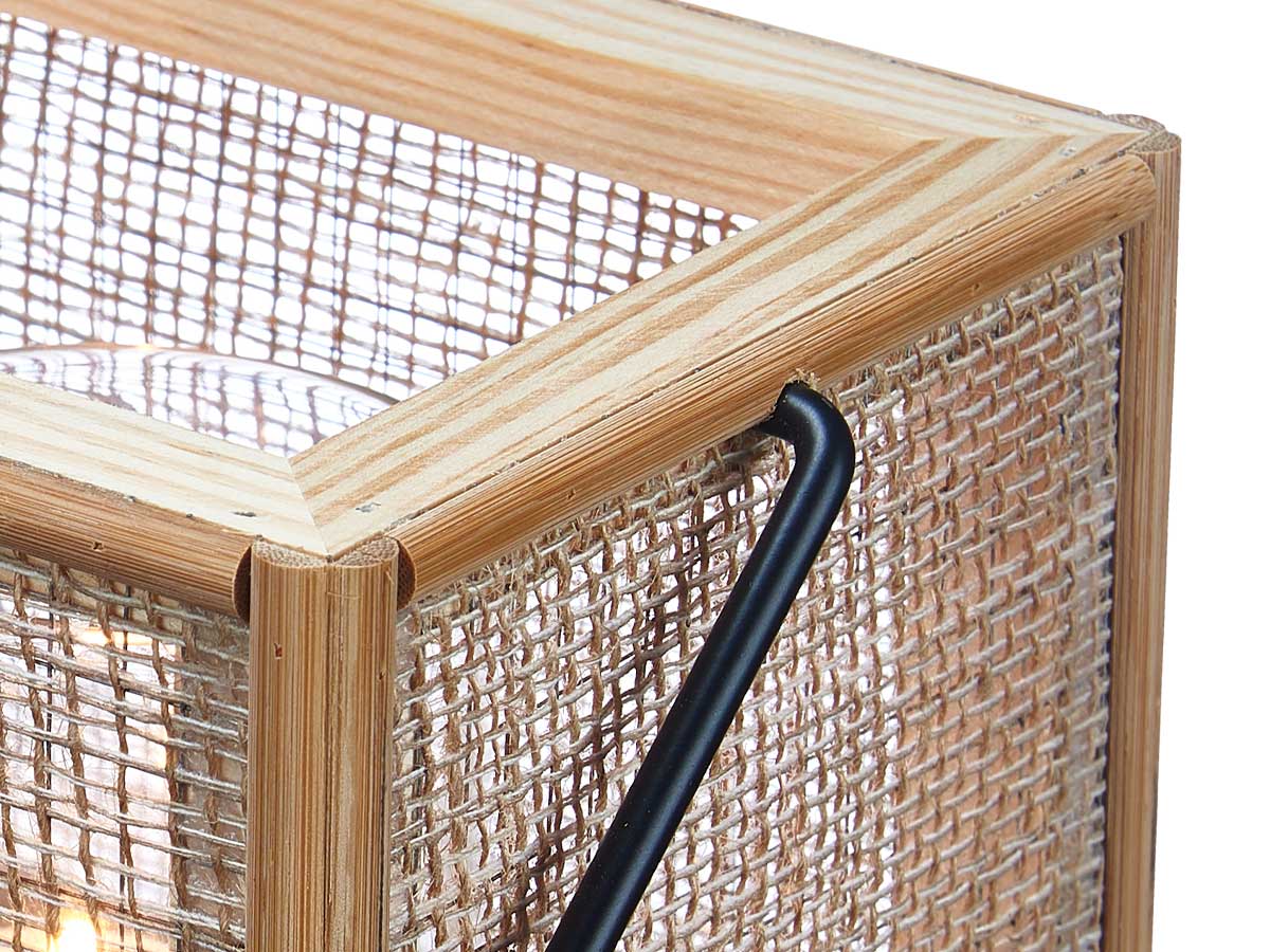 Portavelas dos lamparas rattan - Imagen 4