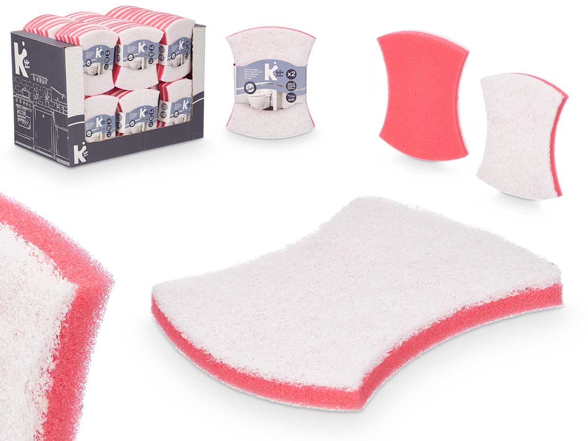 Set 2 estropajos baño suave