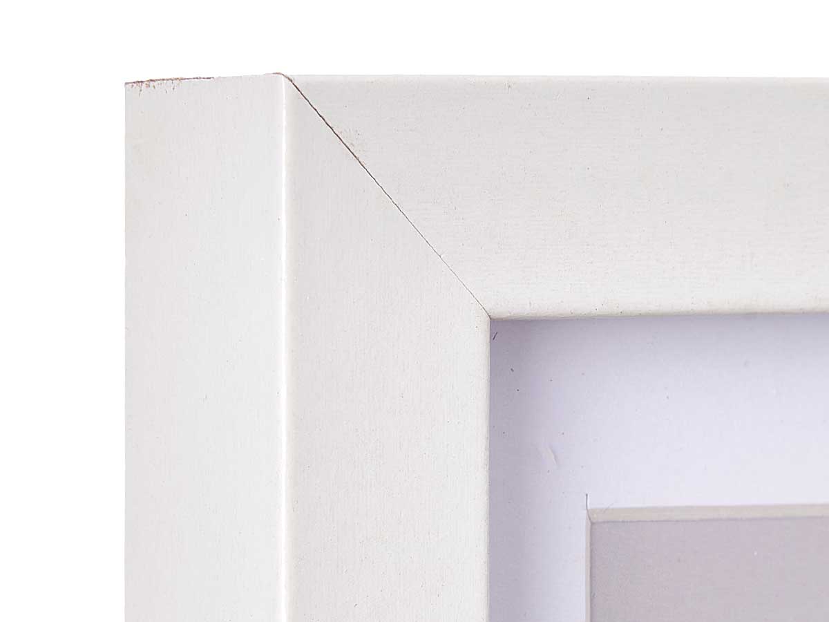 Portafoto pared madera paspartu 10x15cm blanco - Imagen 4