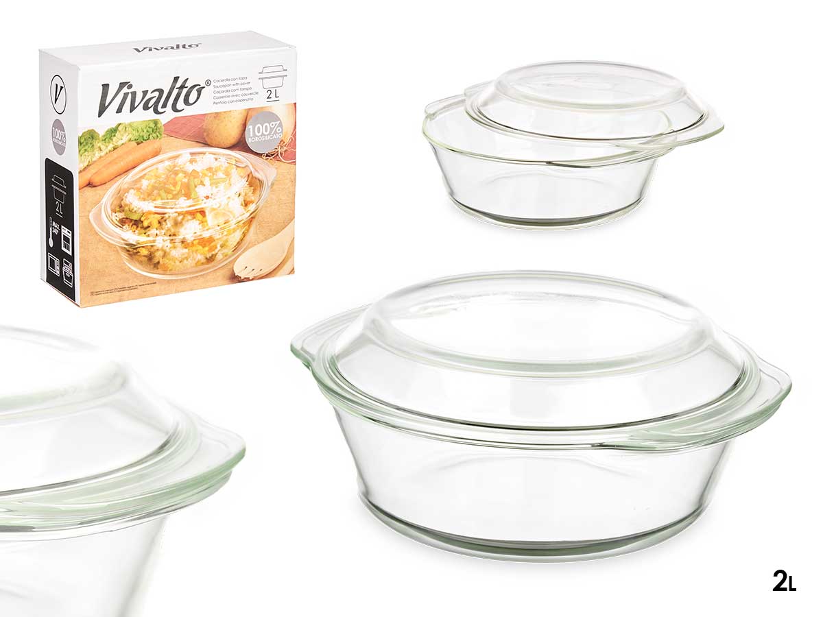 Cacerola borosilicato 2000ml