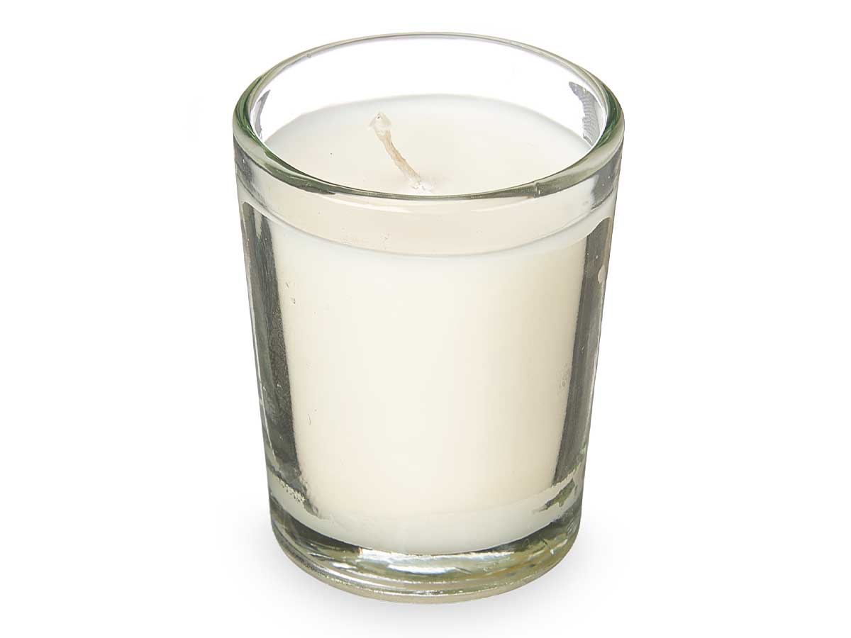Set 6 velas vaso vidrio algodon - Imagen 2