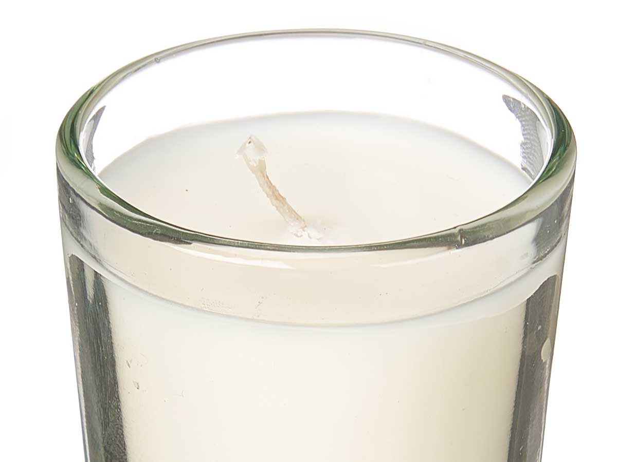 Set 6 velas vaso vidrio algodon - Imagen 4