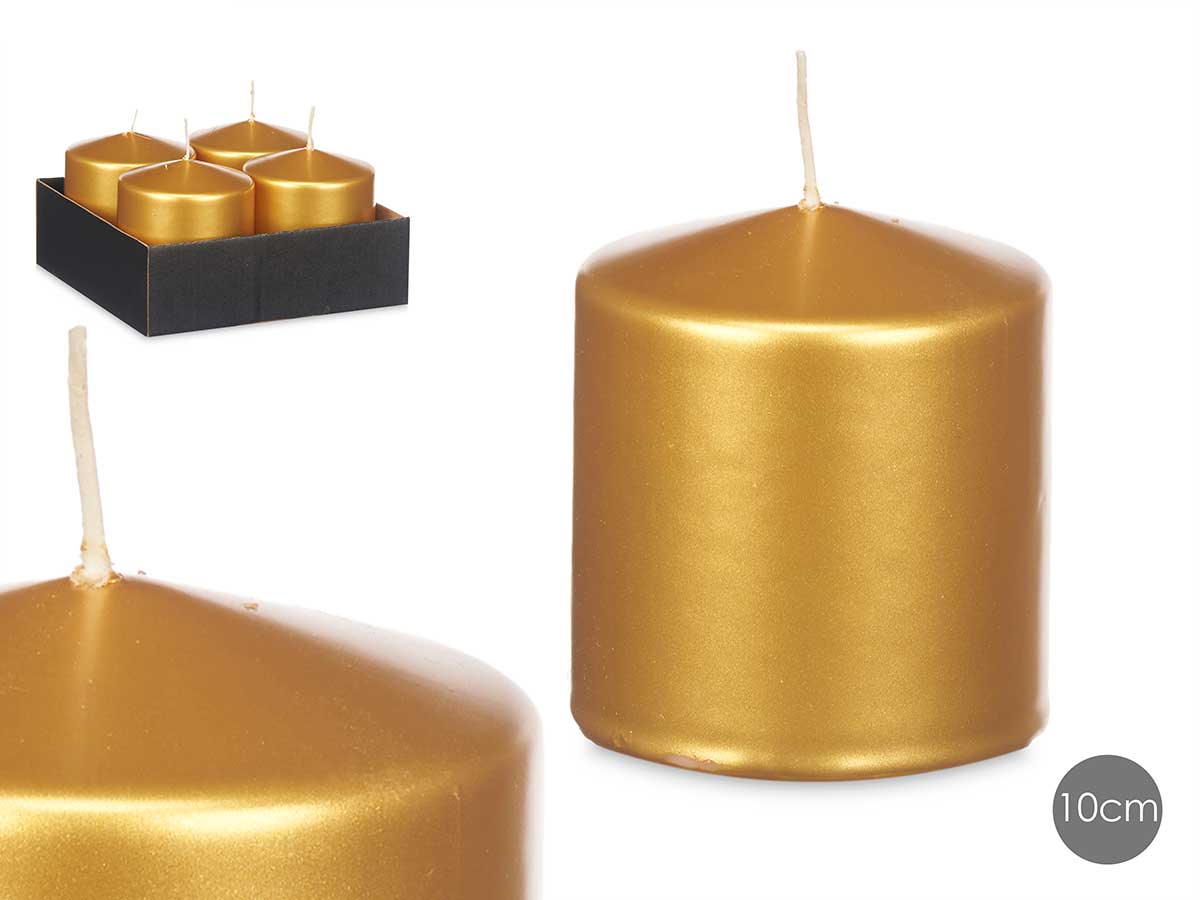 Vela taco oro ancha 10cm