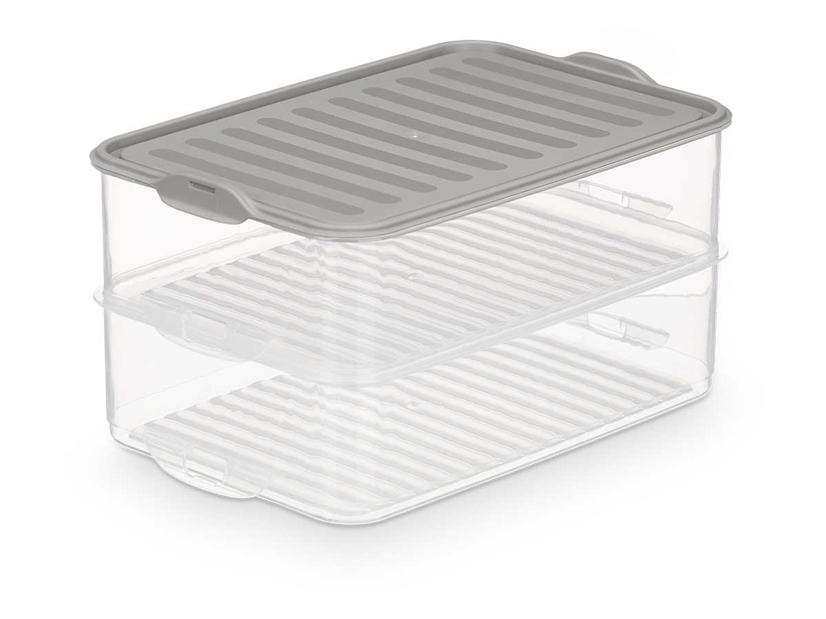 Tupper tapa 2 niveles surt 3 col 1,6l - Imagen 4