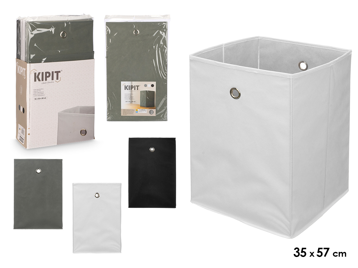 Caja plegable organizadora 35x35x58cm surt 3 neutr