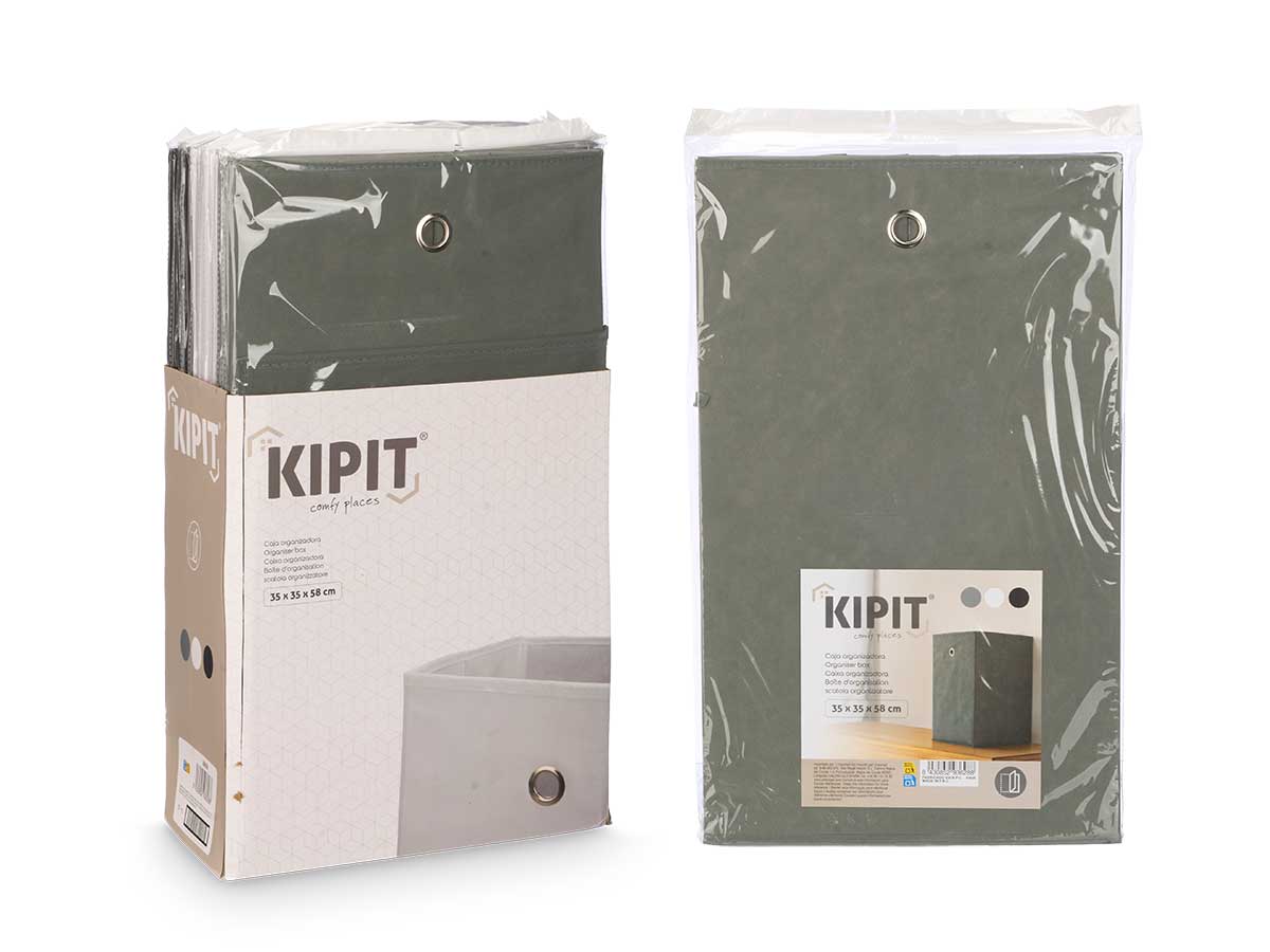 Caja plegable organizadora 35x35x58cm surt 3 neutr - Imagen 3