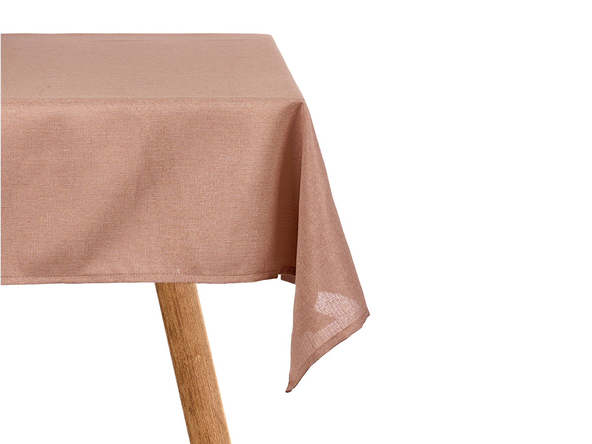 Mantel poliester 140x140cm rosa palo - Imagen 2