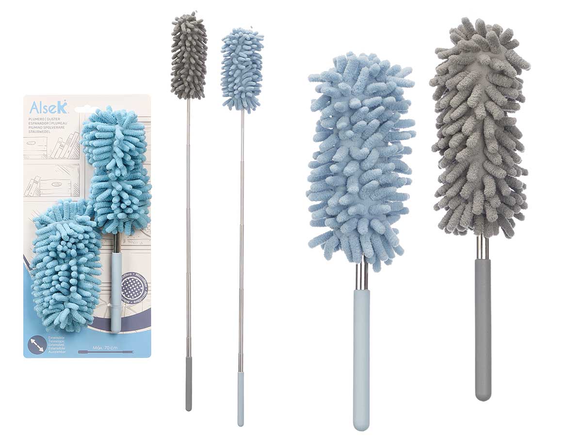 Plumero microfibra peq ext recambio surt azul gris
