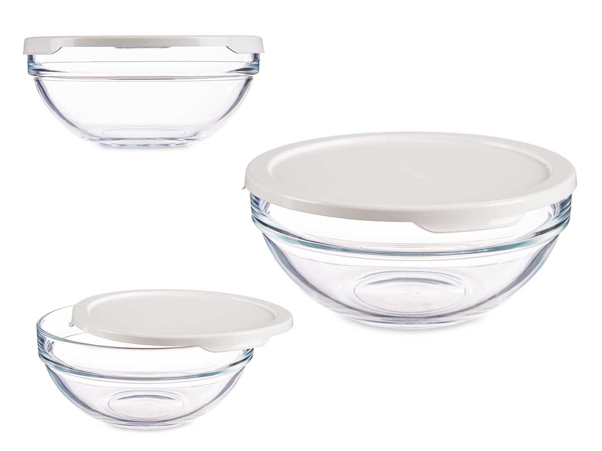 Fiambrera redonda chefs con tapa blanca 595ml