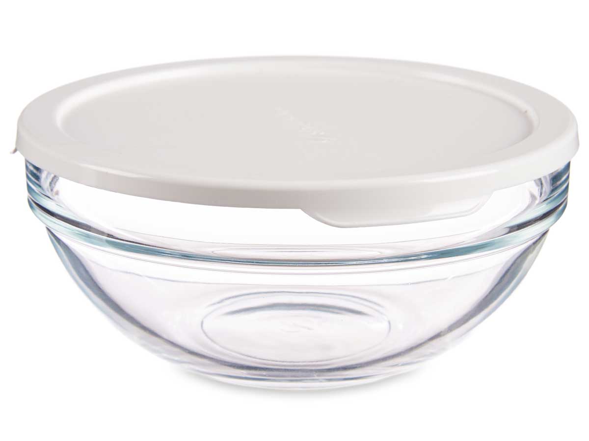 Fiambrera redonda chefs con tapa blanca 595ml - Imagen 2