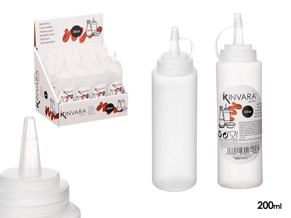 Bote plastico para salsa 200 ml