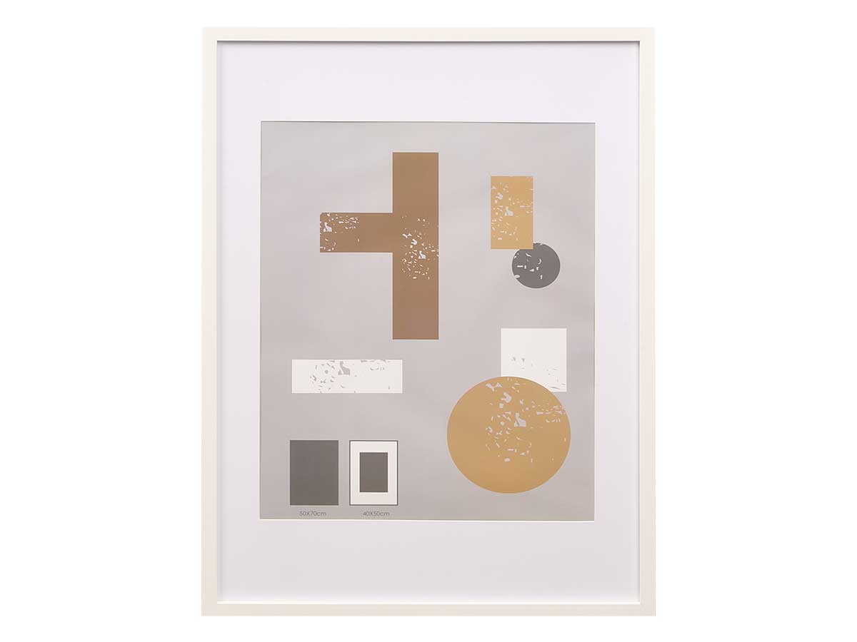 Portafoto pared madera paspartu 40x50cm blanco - Imagen 2