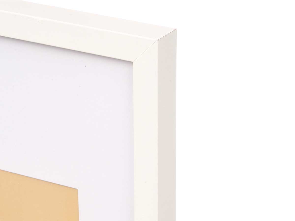 Portafoto pared madera paspartu 50x70cm blanco - Imagen 4