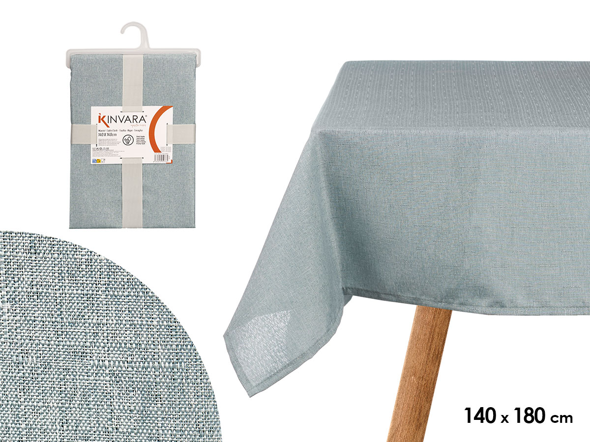 Mantel poliester 140x180cm azul palo